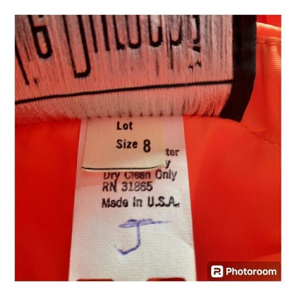 80s Julie Duroche After Six Ruched Ruffle Rosette One Shoulder Prom Dress - Picture 3 of 8